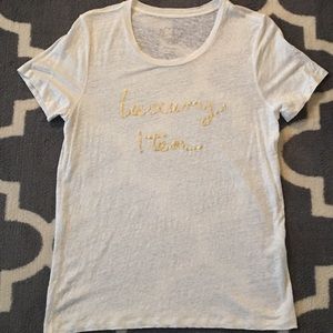 J.Crew “Luxury item” linen tee